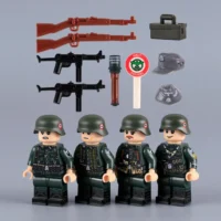 Minifigure - four different German soldiers from World War II (LEGO Compatible) Minifigure - four different German soldiers from World War II (LEGO Compatible)