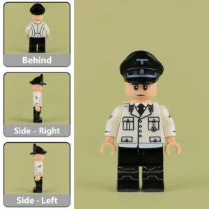 Minifigure - high-ranking German SS Second Lieutenant in an M32 model Summer White Uniform (LEGO Compatible) Minifigure - high-ranking German SS Second Lieutenant in an M32 model Summer White Uniform (LEGO Compatible)