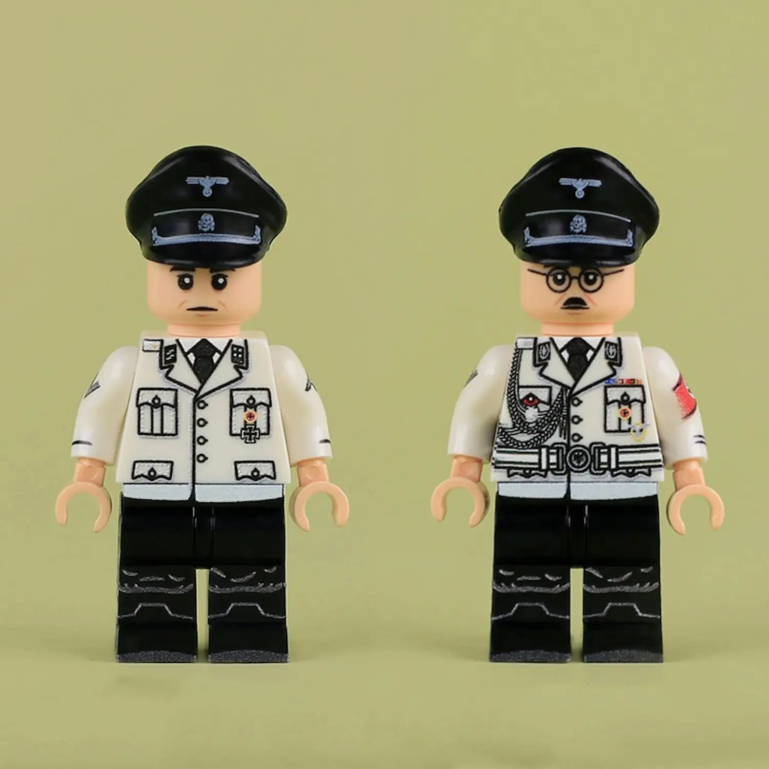 Minifigure - two of the highest-ranking leaders of Nazi Germany (LEGO Compatible) two of the highest-ranking leaders of Nazi Germany - Custom Printed Brick Block Figure