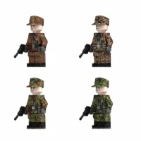 Minifigure - German Panzer (Armored) Troops from World War II wearing various camouflage uniforms (LEGO Compatible)