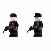the left side of Minifigure - Two German Panzer (Armored) officers from World War II (LEGO Compatible) Minifigure - Two German Panzer (Armored) officers from World War II (LEGO Compatible)