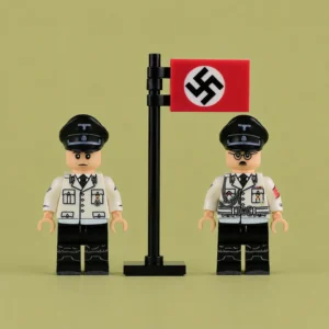 two of the highest-ranking leaders of Nazi Germany – Custom Printed Brick Block Figure with national flag of Nazi Germany Swastika Flag (Hakenkreuzflagge) Two Of The Highest Ranking Leaders Of Nazi Germany – Custom Printed Brick Block Figure With National Flag Of Nazi Germany Swastika Flag (hakenkreuzflagge)