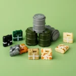 20-liter “Jerrycan” and the large 200-liter fuel drums World War II - Custom 3D Printed Miniature Accessory Parts Pieces for Brick Block Figures