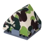A-frame pup tent printed with “Cloud Camo” or “1st Camo” design pattern - Custom 3D Printed Miniature Accessory Parts Pieces for Brick Block Figures