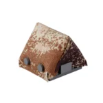 A-frame pup tent printed with a modern digital desert camouflage pattern - Custom 3D Printed Miniature Accessory Parts Pieces for Brick Block Figures