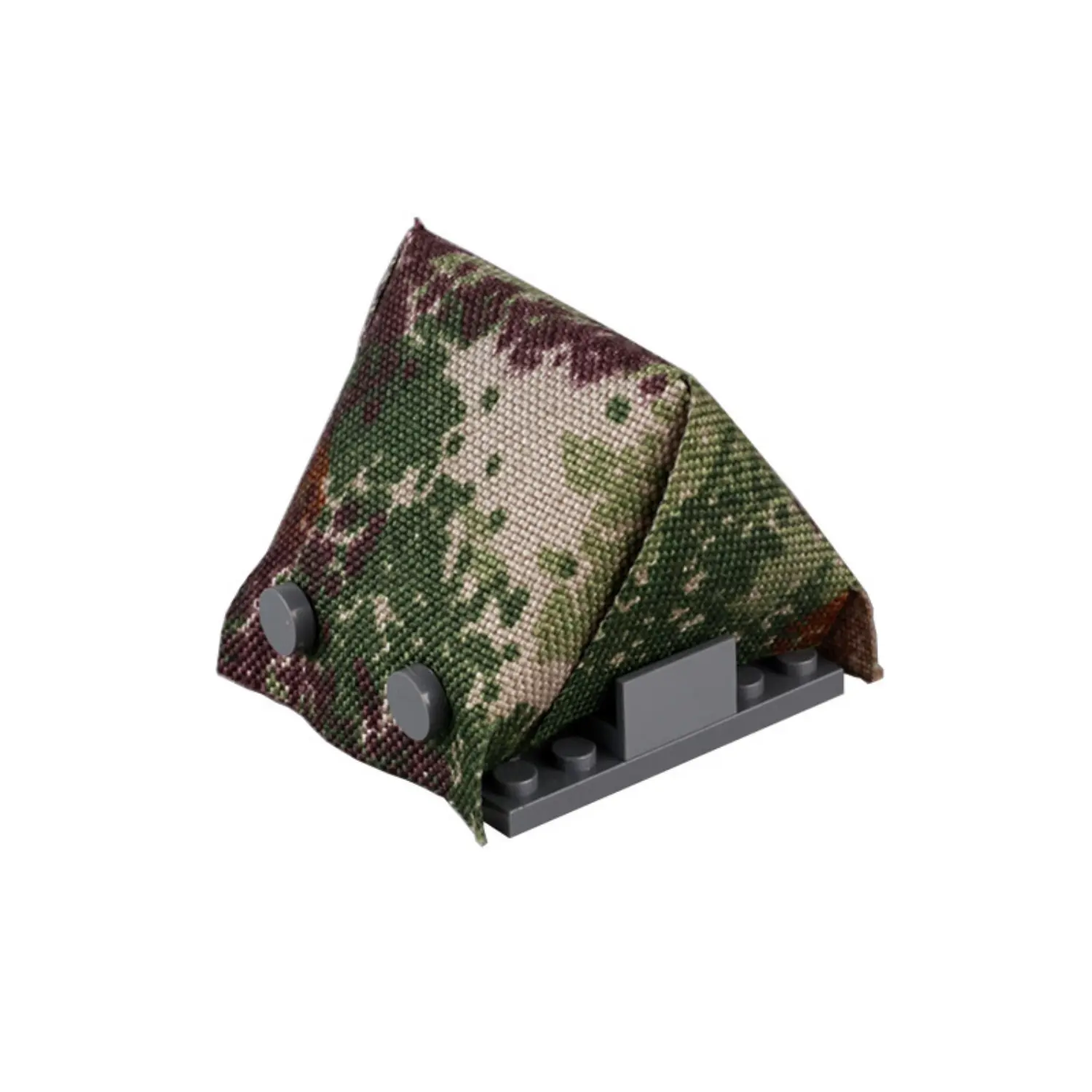 Custom Piece Miniature – A-frame pup tent printed with a modern woodland camouflage pattern pattern – 3D Print for LEGO minifigure Custom Piece Miniature – A-frame pup tent printed with a modern woodland camouflage pattern pattern – 3D Print for LEGO minifigure