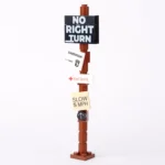 Allied military warning and directional signs from the European Theater of World War II (circa 1944) - Custom 3D Printed Miniature Accessory Parts Pieces for Brick Block Figures