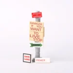 Allied military warning and directional signs from the European Theater of World War II - Custom 3D Printed Miniature Accessory Parts Pieces for Brick Block Figures