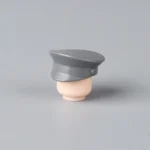 German Army (Heer) officer’s grey peaked visor cap (Schirmmütze) from the World War II - Custom 3D Printed Miniature Accessory Parts Pieces for Brick Block Figures