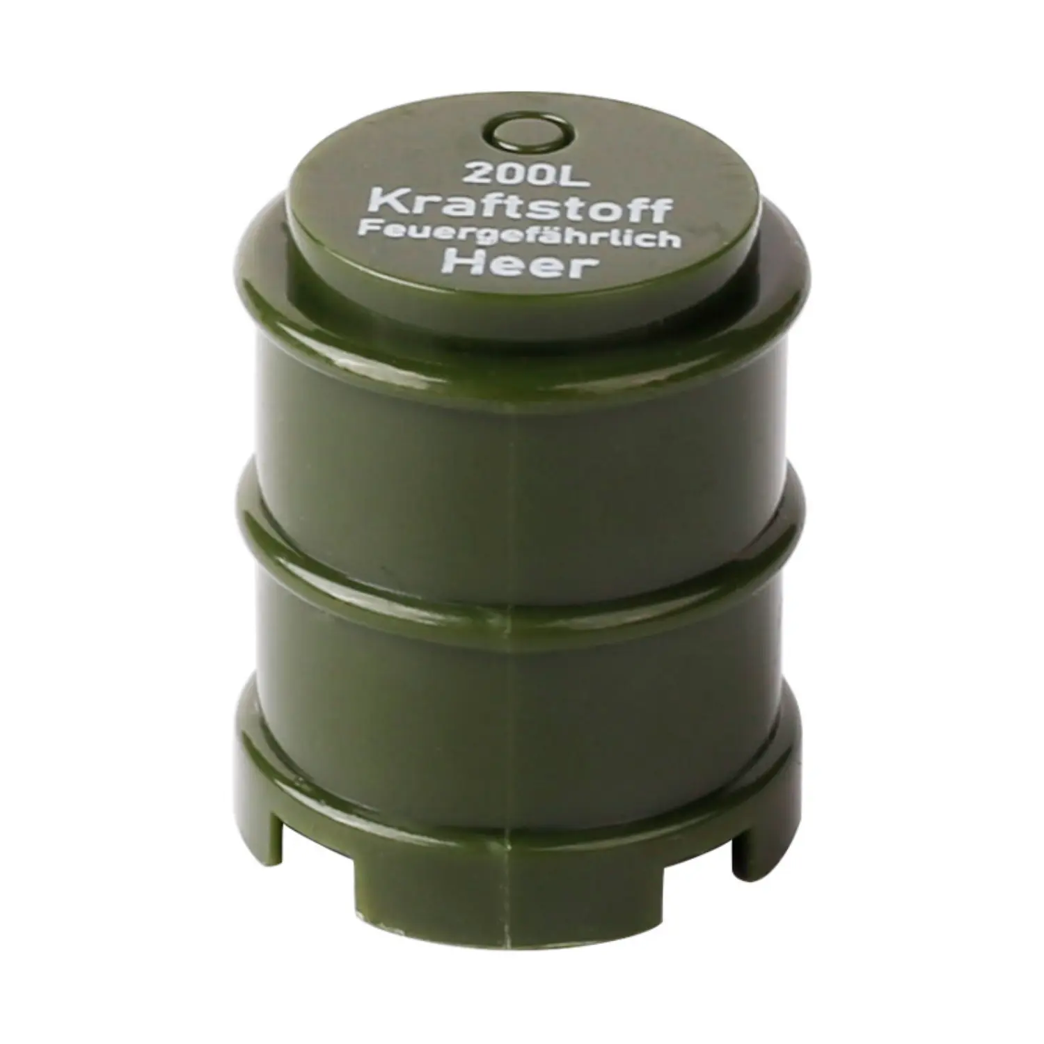 Custom Piece Miniature – German Wehrmacht 200-liter fuel drum from the World War II olive-green – 3D Print for LEGO Minifigure