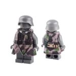 German Wehrmacht M31 Zeltbahn worn as a poncho - Custom 3D Printed Miniature Accessory Parts Pieces for Brick Block Figures