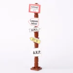 German military road signpost from the Battle of the Bulge 2 - Custom 3D Printed Miniature Accessory Parts Pieces for Brick Block Figures