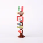 German military road signpost from the Italian Campaign of World War II 2 - Custom 3D Printed Miniature Accessory Parts Pieces for Brick Block Figures
