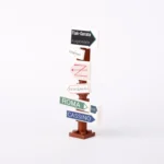 German military road signpost from the Italian Campaign of World War II - Custom 3D Printed Miniature Accessory Parts Pieces for Brick Block Figures