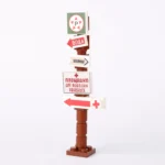 Soviet Red Army military road signpost from the World War II - Custom 3D Printed Miniature Accessory Parts Pieces for Brick Block Figures
