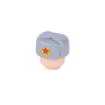 Soviet Ushanka Red Army military cap World War II light grey 2 - Custom 3D Printed Miniature Accessory Parts Pieces for Brick Block Figures