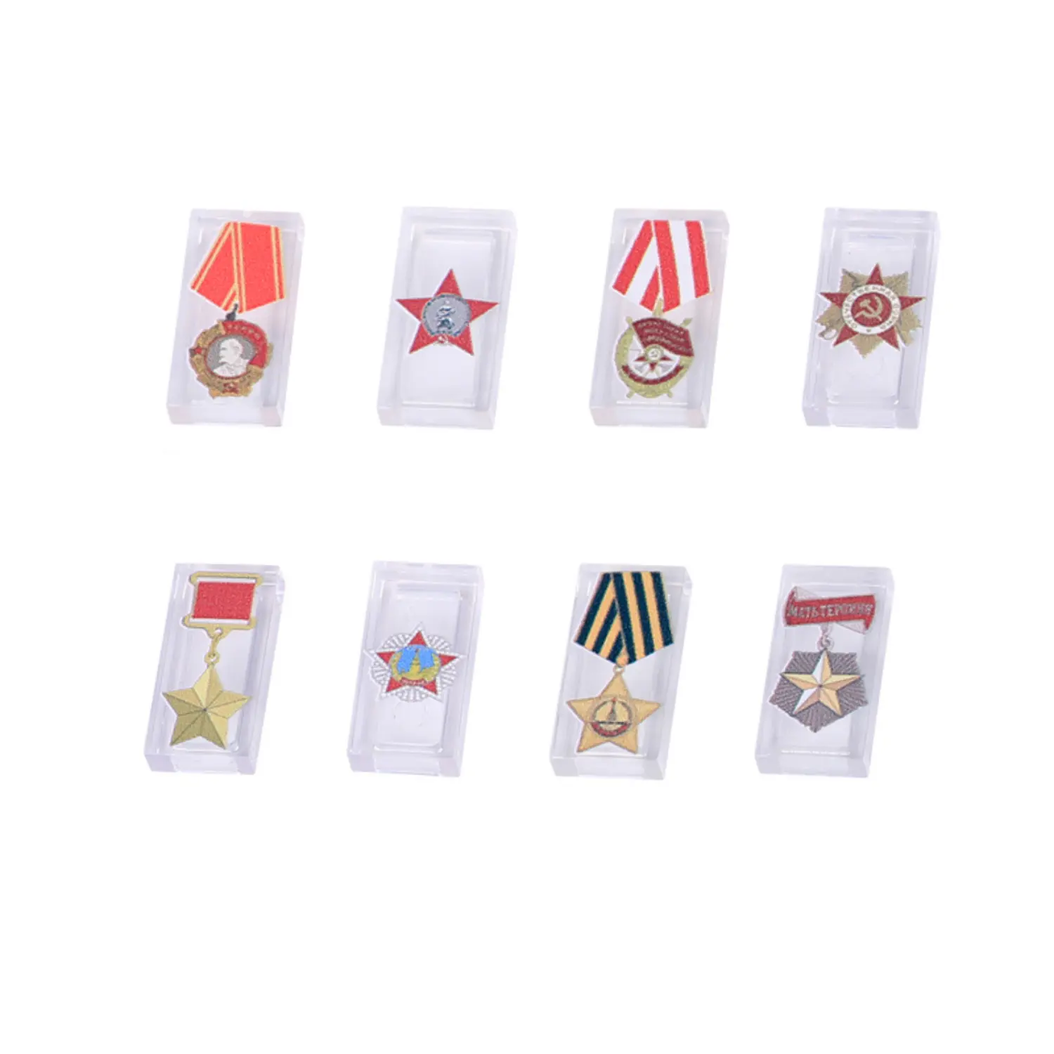Custom Piece Miniature – Soviet military medals from the World War II – 3D Print for LEGO minifigure