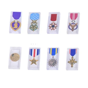 Custom Piece Miniature – United States military medals from the World War II – 3D Print for LEGO minifigure Custom Piece Miniature – United States military medals from the World War II – 3D Print for LEGO minifigure