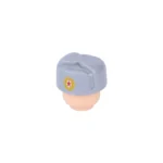 Ushanka Red Army military cap for North Korean People’s Army (KPA) World War II light grey - Custom 3D Printed Miniature Accessory Parts Pieces for Brick Block Figures