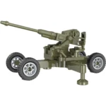 World War II German 88 mm field gun FlaK 36 or FlaK 37 model grey olive green - Custom 3D Printed Miniature Accessory Parts Pieces for Brick Block Figures