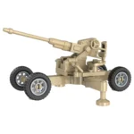 World War II German 88 mm field gun FlaK 36 or FlaK 37 model tan or desert sand - Custom 3D Printed Miniature Accessory Parts Pieces for Brick Block Figures