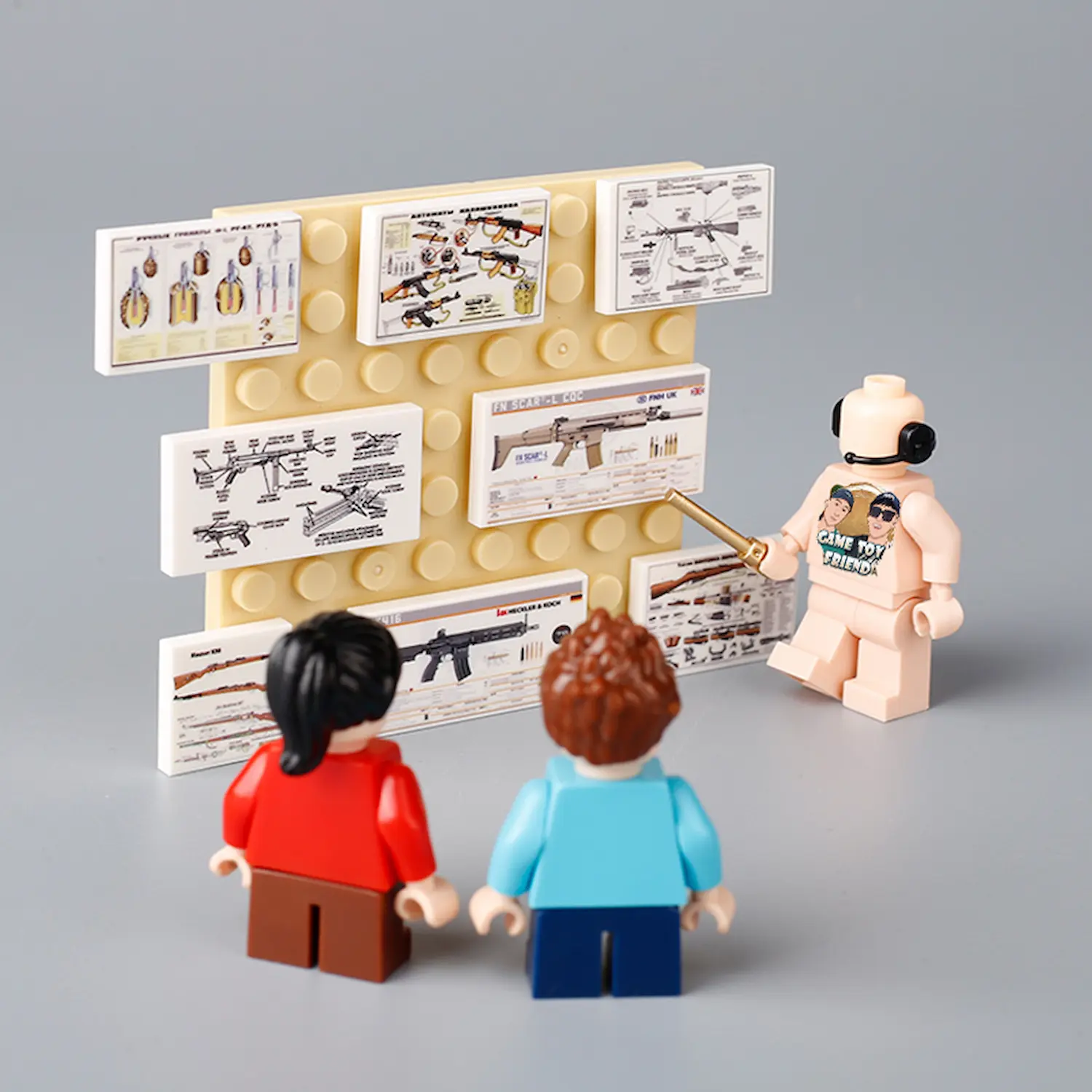 Custom Piece Miniature – a technical diagram, specification sheet, or poster of various real-world firearms and weapons – 3D Print for LEGO minifigure with minifigure Custom Piece Miniature – a technical diagram, specification sheet, or poster of various real-world firearms and weapons – 3D Print for LEGO minifigure with minifigure