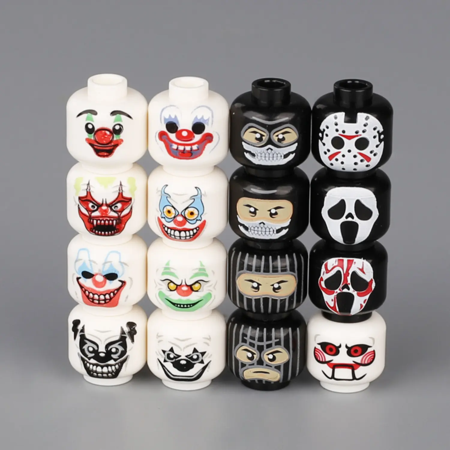 Custom Piece Miniature – heads for Halloween – 3D Print for LEGO minifigure Custom Piece Miniature – heads for Halloween – 3D Print for LEGO minifigure