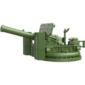 Custom Piece Miniature – heavy caliber deck gun World War II era naval or coastal artillery gun olive green – 3D Print for LEGO minifigure Custom Piece Miniature – heavy caliber deck gun World War II era naval or coastal artillery gun olive green – 3D Print for LEGO minifigure