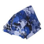 large A-frame tent printed with a modern digital blue camouflage pattern - Custom 3D Printed Miniature Accessory Parts Pieces for Brick Block Figures
