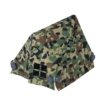 large A-frame tent printed with a “modern digital woodland camouflage pattern - Custom 3D Printed Miniature Accessory Parts Pieces for Brick Block Figures