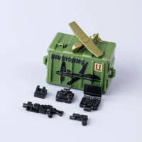 Custom Piece Miniature – military UAV (Unmanned Aerial Vehicle) system fixed-wing reconnaissance drone olive green – 3D Print for LEGO minifigure