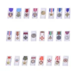 military medals from World War II United States, Great Britain and the Commonwealth, and the Soviet Union - Custom 3D Printed Miniature Accessory Parts Pieces for Brick Block Figures