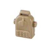 military radio communications backpack molded in a tan or desert sand color - Custom 3D Printed Miniature Accessory Parts Pieces for Brick Block Figures