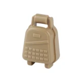 military radio communications backpack molded in a tan or desert sand color - Custom 3D Printed Miniature Accessory Parts Pieces for Brick Block Figures