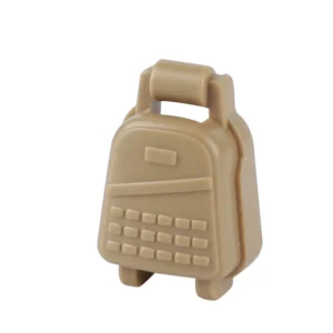 Custom Piece Miniature – military radio communications backpack molded in a tan or desert sand color – 3D Print for LEGO minifigure