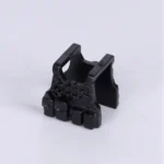 modern load-bearing tactical vest or plate carrier molded in a black color - Custom 3D Printed Miniature Accessory Parts Pieces for Brick Block Figures