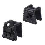 modern plate carrier tactical vest or plate carrier molded in a black color - Custom 3D Printed Miniature Accessory Parts Pieces for Brick Block Figures