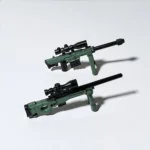 two modern sniper rifles - Custom 3D Printed Miniature Accessory Parts Pieces for Brick Block Figures