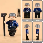 German Fire Police (Feuerschutzpolizei) NCO from the World War II - Custom Printed Brick Block Figure