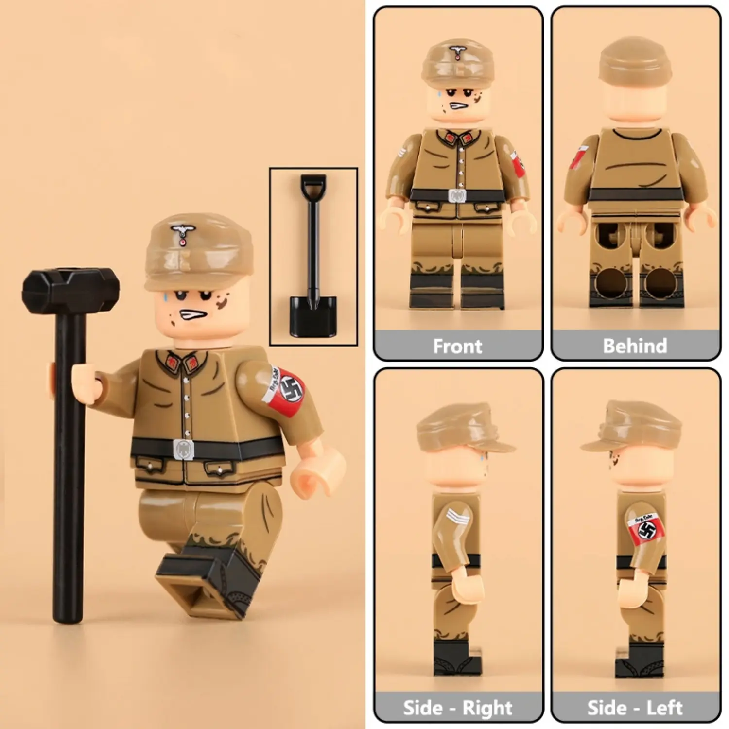 Minifigure - German Organisation Todt Meister or Engineer from the World War II (LEGO Compatible) Minifigure - German Organisation Todt Meister or Engineer from the World War II (LEGO Compatible)