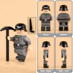 German soldier of the LSHD, which stands for Luftschutz-Sicherheits- und Hilfsdienst (Air Raid Protection Security and Aid Service), during World War II - Custom Printed Brick Block Figure