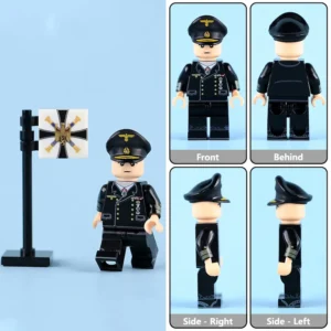 Minifigure - Karl Dönitz the Großadmiral (Grand Admiral) and Commander-in-Chief of the German Navy (Kriegsmarine) during the later stages of World War II (LEGO Compatible) Karl Dönitz the Großadmiral (Grand Admiral) and Commander-in-Chief of the German Navy (Kriegsmarine) during the later stages of World War II - Custom Printed Brick Block Figure