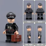 a Leutnant (Lieutenant) of the German Army’s Panzertruppe (Tank Troops) during World War II - Custom Printed Brick Block Figure