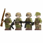 German soldiers from the Deutsches Afrikakorps (DAK) who fought in the North African Campaign of World War II - Custom Printed Brick Block Figure