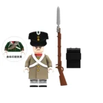 Russian Line Infantryman wearing a tan or grey greatcoat from the Napoleonic Wars - Custom Printed Brick Block Figure