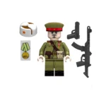 Soviet Infantry officer from World War II - Custom Printed Brick Block Figure