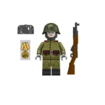 Soviet Infantry soldier from World War II 2 - Custom Printed Brick Block Figure