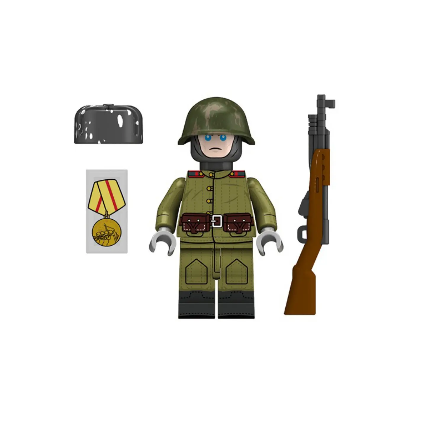 Minifigure – Soviet Infantry soldier from World War II 2 (LEGO Compatible) Minifigure – Soviet Infantry soldier from World War II 2 (LEGO Compatible)