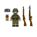 Soviet Infantry soldier from World War II 3 - Custom Printed Brick Block Figure