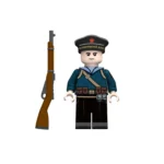 Soviet Naval Infantryman Black Death with telnyashka from the World War II era - Custom Printed Brick Block Figure